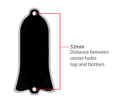 Trussrod Cover, Lone Star, Silver