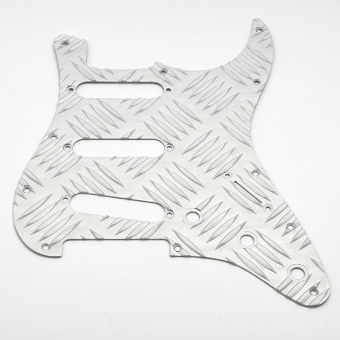 Pickguard für Strat, Standard SSS, Heavy Alu