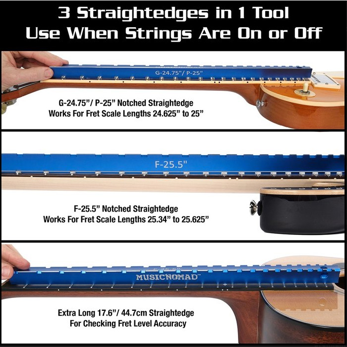 Music Nomad 3-in-1 Griffbrettlineal Tri-Beam MN821