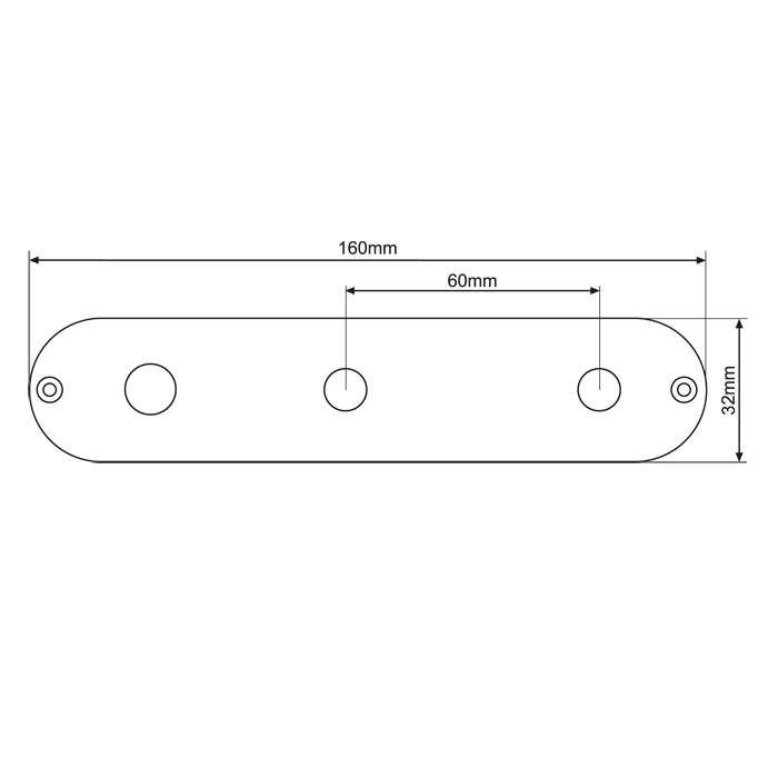 Kontrollplatte für Tele, Toggle Switch
