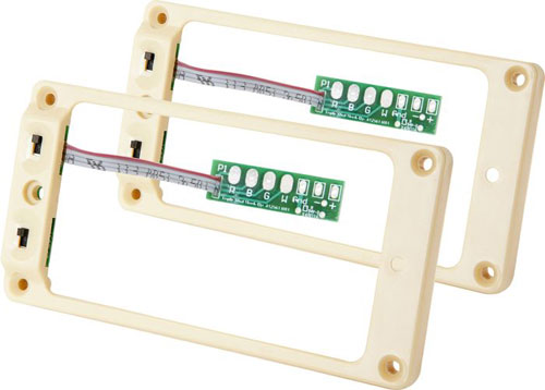 Triple Shot Humbuckerrahmen, creme, für gewölbte Decke