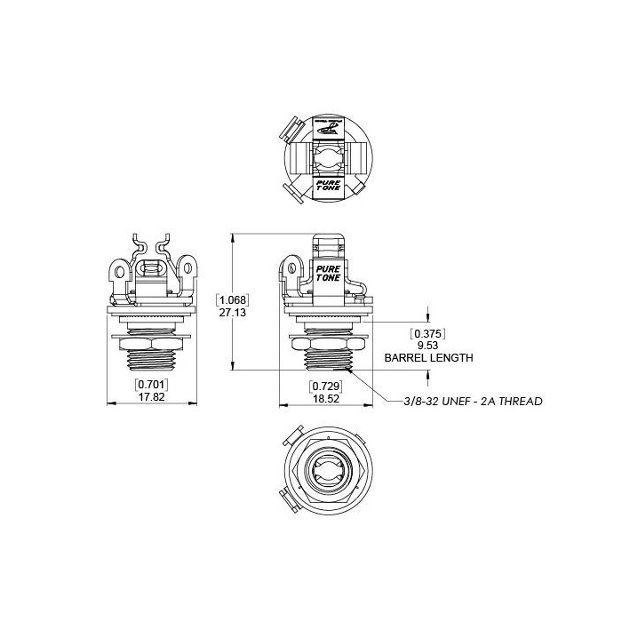 Pure Tone Mono Multi Contact Klinkenbuchse