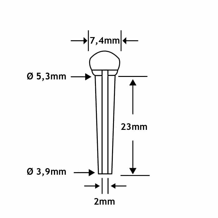Plastik Bridge Pins, schwarz