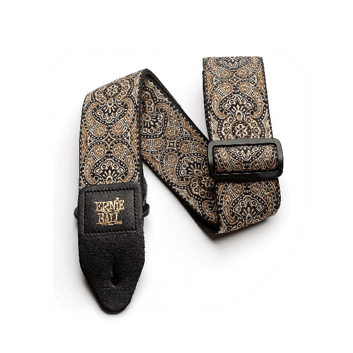 Ernie Ball Gurt Jacquard Gold&Black Paisley EB4163