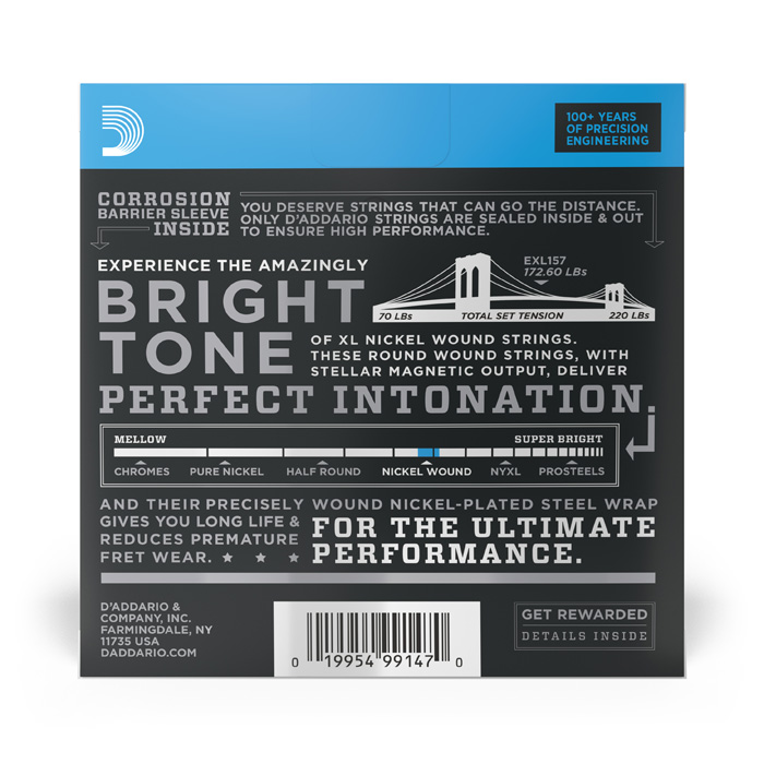 D'Addario XL157 Baritone, B-Tuning