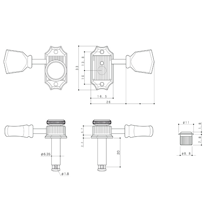 Gotoh Tulip SD90 MG-T Lock, 3/3