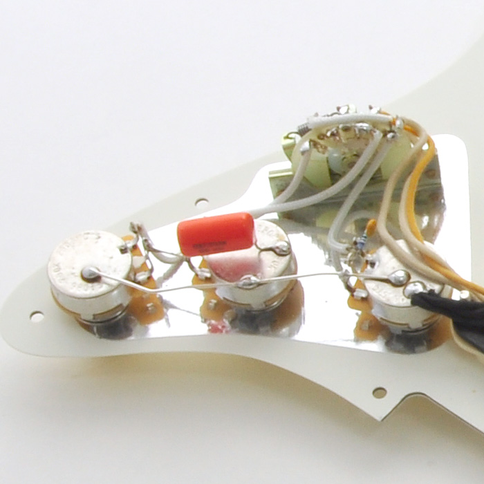 Rockinger Pre-Wired Pickguard für Strat, ST-RAT Pickups, Aged White